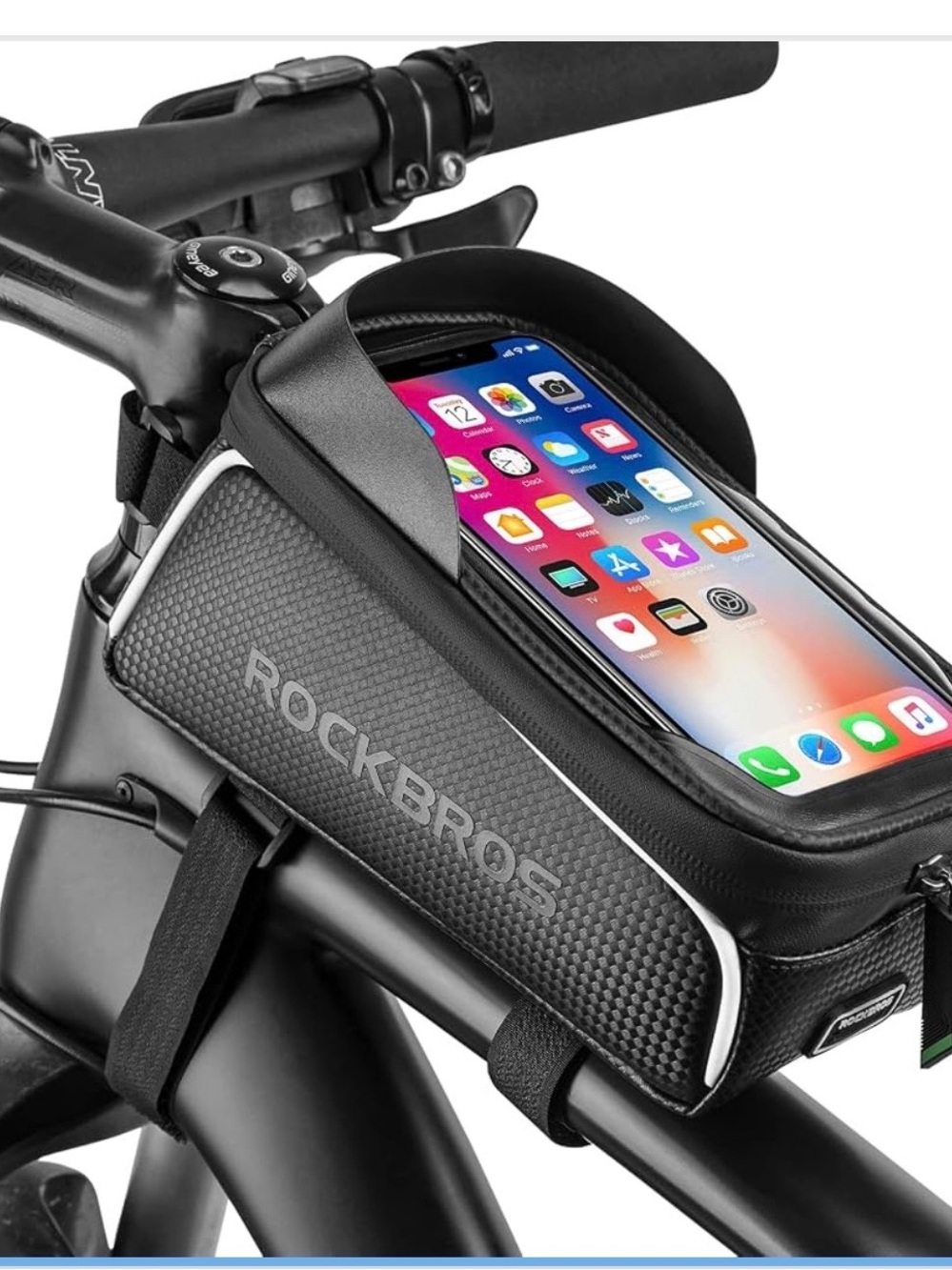 ROCKBROS Bike/Bicycle Phone Front Frame Bag, Waterproof, Tube Cycling Pouch